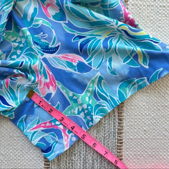 Lilly Pulitzer Karlie Bennet Blue Celestial Seas Wrap Romper Women’s Size Small - Picture 7 of 10